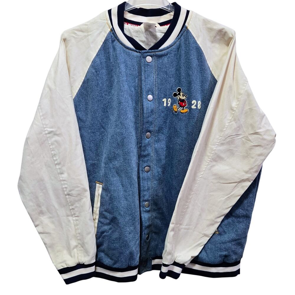 Disney Mickey Mouse 1928 League Denim Varsity Jacket 2XL